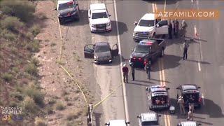 Raw scene video Mississippi homicide suspect killed in eastern Arizona [upl. by Bromley]