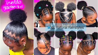 💫 Easy Back To School 4𝐜 natural hairstyles  𝐒𝐥𝐚𝐲𝐞𝐝 edges 🩵TIKTOK HAIRSTYLES 🩷💫 [upl. by Sayce]