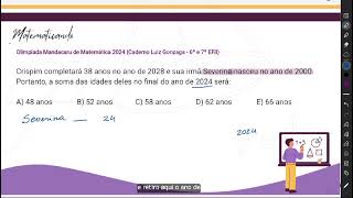 Qual é a soma das idades de Crispim e Severina em 2024 Matematicandooo raciociniologico video [upl. by Leivad]