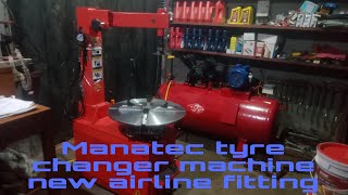 Manatec new tyre changer machine airline fitting [upl. by Fernande409]