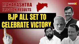 Maharashtra Election Results BJP All Set to Celebrate Victory in Maharashtra  NewsX [upl. by Ellitnahc667]