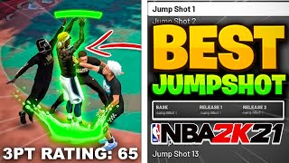 BEST JUMPSHOT for PERIMETER LOCKDOWN BUILDS NBA 2K21  LOW SHOOTING BUILD BEST JUMPSHOTS NBA2K21 [upl. by Burl]