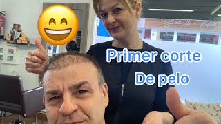 Trasplante capilar o injerto de pelo primer corte de pelo😁 [upl. by Mehalick]