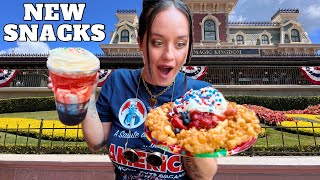 Disneys Magic Kingdom 4th Of July Food amp Merch 2024 [upl. by Gnilrad]