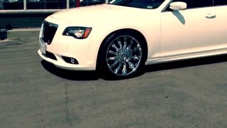 2015 WHITE CHRYSLER 300 WITH CUSTOM 22 INCH CHROME RIMS DEEP DISH RIMS [upl. by Marston]