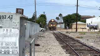 Union Pacific Torrance Local At Normandie Ave In Gardena 4K [upl. by Levesque]