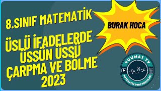 8 Sınıf Matematik  Üssün Üssü  Üslü Sayılarda Çarpma ve Bölme İşlemi 2023 YENİ [upl. by Luna551]