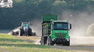 Heizomat Heizotruck amp Bergmann Tridem Streuer  Fendt 936 Vario amp Köckerling Quadro  August 2019 [upl. by Lougheed461]