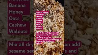 Crunchy granola recipe food granola recipe alnafay1447 [upl. by Warton351]