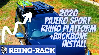 Rhino rack pioneer platform  backbone installation for 2020 pajero sport [upl. by Essej]