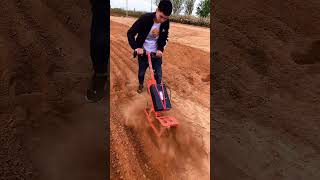 Small trenching machine Peanut ridge soil weeding machine Electric weeding trenching machine One [upl. by Clough437]