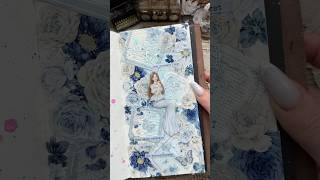 ASMR journal pastel blue🦋🩵🫐asmr journaling journal scrapbooking fyp diy journalwithme [upl. by Ecirtemed]