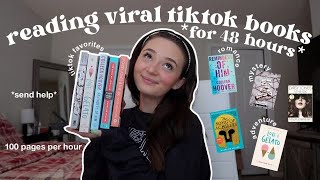 READING VIRAL TIKTOK BOOKS 🧸🍯 i tried reading for over 48 hours straight readathon vlog [upl. by Mcdade]