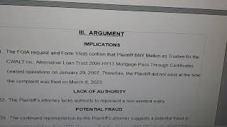 FORECLOSURE Opposition to summary judgement Bonnies case in New York [upl. by Ssirk]