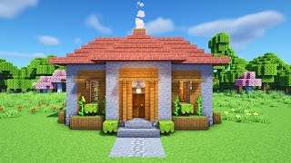 Cómo construir una casa aesthetic en Minecraft 🏠 [upl. by Arlina]