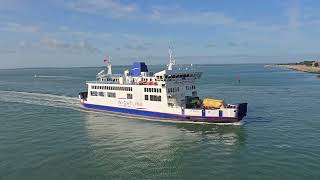 Wightlink ferry St Faith sailing into Portsmouth [upl. by Eenat]