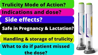 Trulicity injection  GLP1 agonists Dulaglutide Trulicity what does it do  Trulicity full Review [upl. by Horten285]