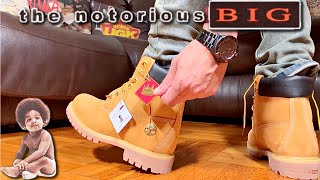 Timberland Premium 6quot x Notorious BIG Collab  Full of Details amp BEST On Foot [upl. by Twyla]