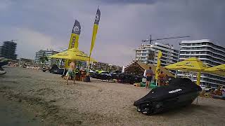 Beach walk in Romania summer 2024  part 53  Navodari  Mamaia Village [upl. by Nonnelg]