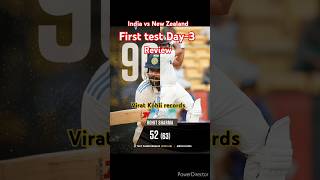 IND vs NZ first test Day3 Reviewshorts ytshorts cricket indvsnz india review new testmatch [upl. by Iralam]