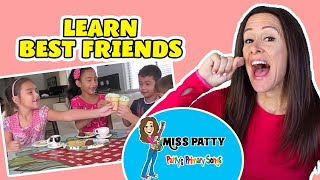 Learn Friends Song for Children Kids and Toddlers  Best Friends by Patty Shukla [upl. by Sirej94]