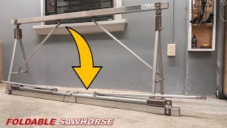 DIY Steel Sawhorse folding [upl. by Lorrin106]