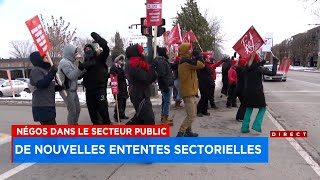 Les ententes sectorielles du Front commun ajoutent de la pression sur la FAE  reportage [upl. by Rudy]