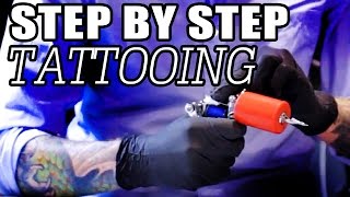 Tattooing for Beginners Step by Step How To Tattoo Tutorial [upl. by Dlanod428]