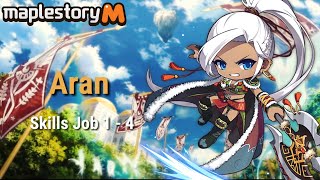 MapleStory M Aran 1st  4th Job Skills Showcase [upl. by Itsyrk]