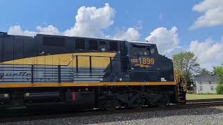 Pere Marquette 1899 Leads CSX M368 in Wellington [upl. by Thain859]