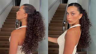 Event Hairstyle for Naturally Curly Hair  Half up half down [upl. by Griggs605]