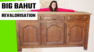 Restauration dun buffet bahut chêne  comment revaloriser vos meubles en bois [upl. by Ynnaffit]