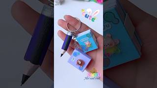 mini notebook keychain miniature craft shorts tonniartandcraft love craft diy artandcraft [upl. by Zimmermann]