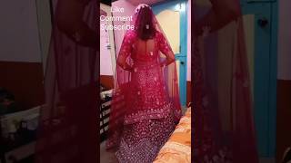 Lehenga lookreception lookEngagement legengaLehenga designe back minivlog viralvideo [upl. by Asaret]