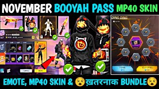 November Booyah Pass Free Fire  399 Next Booyah pass ff max november month booyah pass kaise hai [upl. by Pratt]