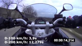 Yamaha FZ6 Fazer 2006  Acceleration 0100 amp 0200 kmh [upl. by Haines]