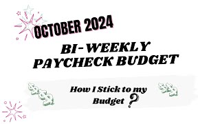 BiWeekly Paycheck Budget  Second Paycheck of October [upl. by Julianna]