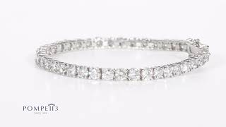 10Ct Lab Grown Diamond Tennis Bracelet in White Gold by Pompeii3 [upl. by Ahsilahs679]