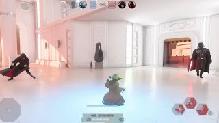 Fun little 1v2 duel Yoda vs Vader and Palps Battlefront 2 [upl. by Freeman]