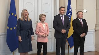 European Commission President von der Leyen met with Bosnia and Herzegovina Presidency members [upl. by Kali]