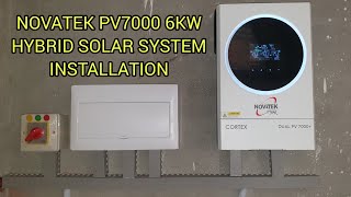 NOVATEK PV7000 6kw hybrid solar system Longi himo6 580w solar panel installation in Masjid [upl. by Seen38]