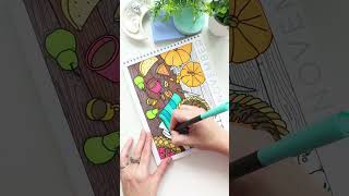 Fall Themed November Coloring Page Calendar coloringbookforadults coloringbooksforadults [upl. by Aihtnic]