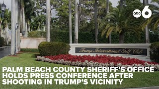 Palm County Sheriffs Office holds press conference following shooting in Trumps vicinity [upl. by Swarts]