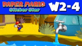 Paper Mario Sticker Star  Gameplay Walkthrough World 24  Damp Oasis Nintendo 3DS [upl. by Euqinomod]