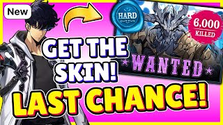 LAST CHANCE GET THE SKIN FINAL TIPS FOR HARDMODE BARAN Solo Leveling Arise [upl. by Eppie287]