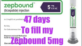 2 weeks on 5mg Zepboundfinally got a refillinjection site that didn’t work for me [upl. by Atilegna]