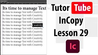 Adobe InCopy Tutorial  Lesson 29  Paste Before and Paste After [upl. by Halik]