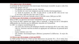 partie03 Méthodes de microscopie optique et électronique 🎓🎓 [upl. by Lytsirk]