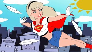 Supergirl Bellybutton Tickle Animation 13 [upl. by Emelin724]