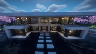 Minecraft  Modern House In Water [upl. by Tocci]